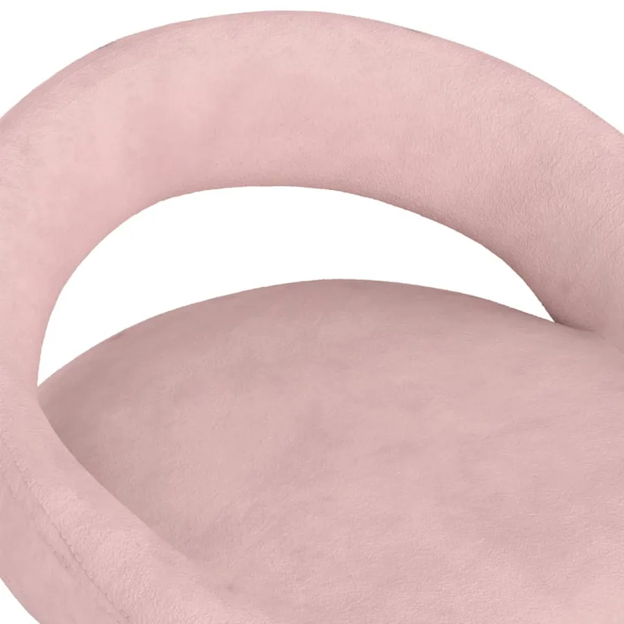Tabourets de bar lot de 2 rose velours - 7