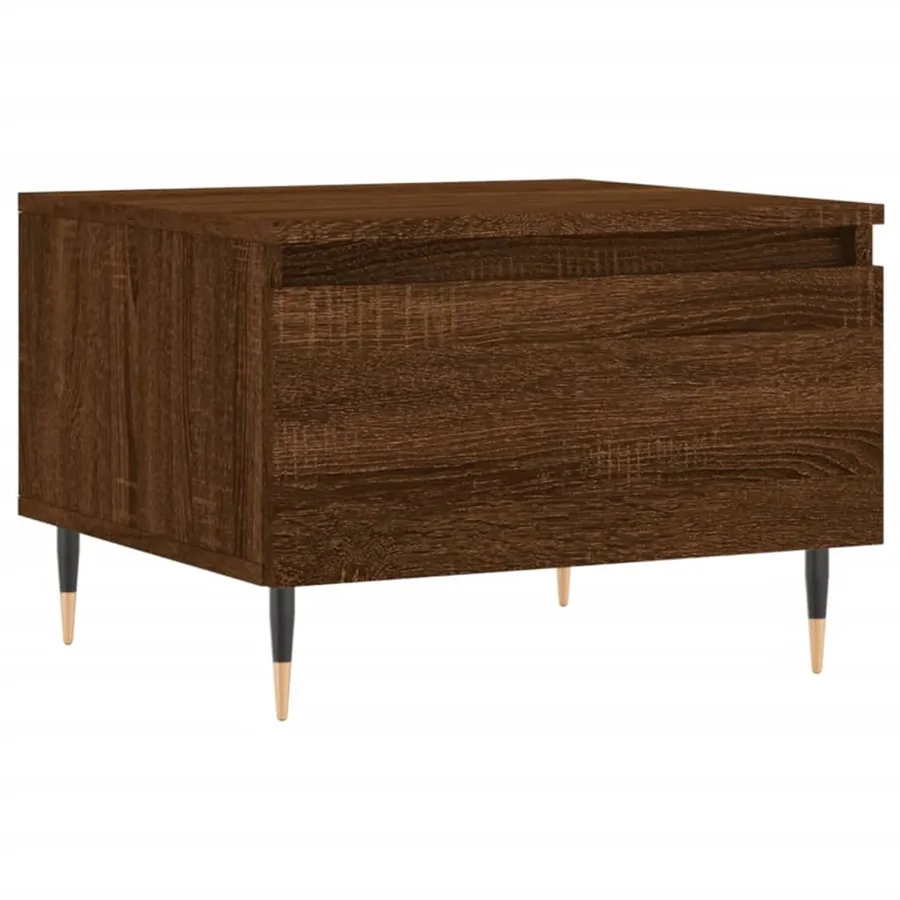 Tables basses 2 pcs chêne marron 50x46x35 cm bois d'ingénierie - 5