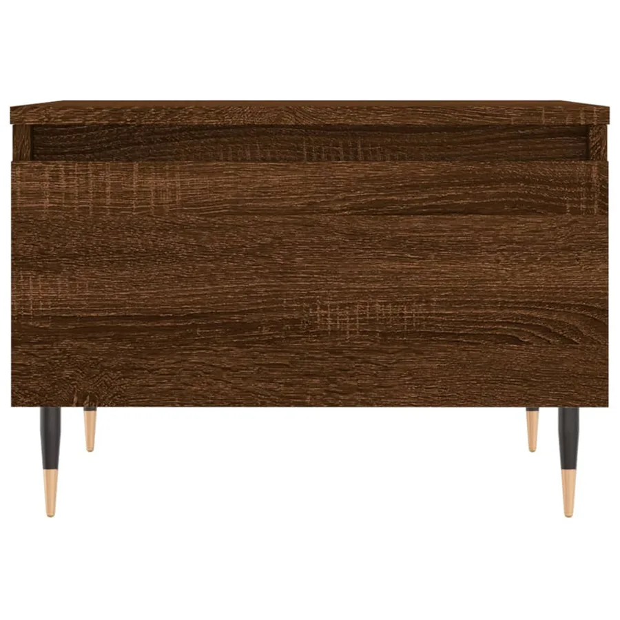 Tables basses 2 pcs chêne marron 50x46x35 cm bois d'ingénierie - 6