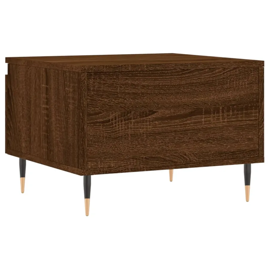 Tables basses 2 pcs chêne marron 50x46x35 cm bois d'ingénierie - 9