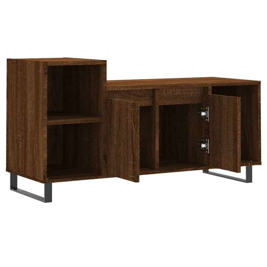 Meuble TV Chêne marron 100x35x55 cm Bois d'ingénierie - 6