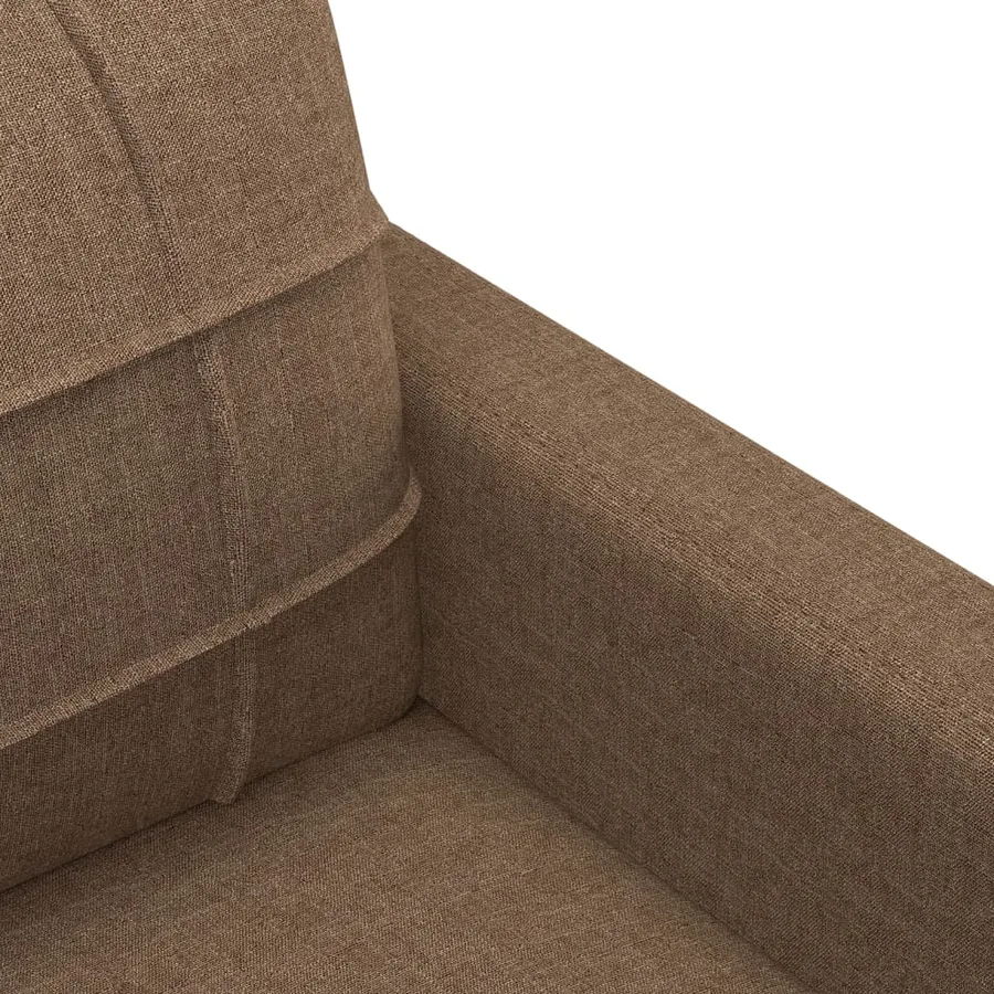Ensemble de canapés 4 pcs avec coussins marron tissu - 9