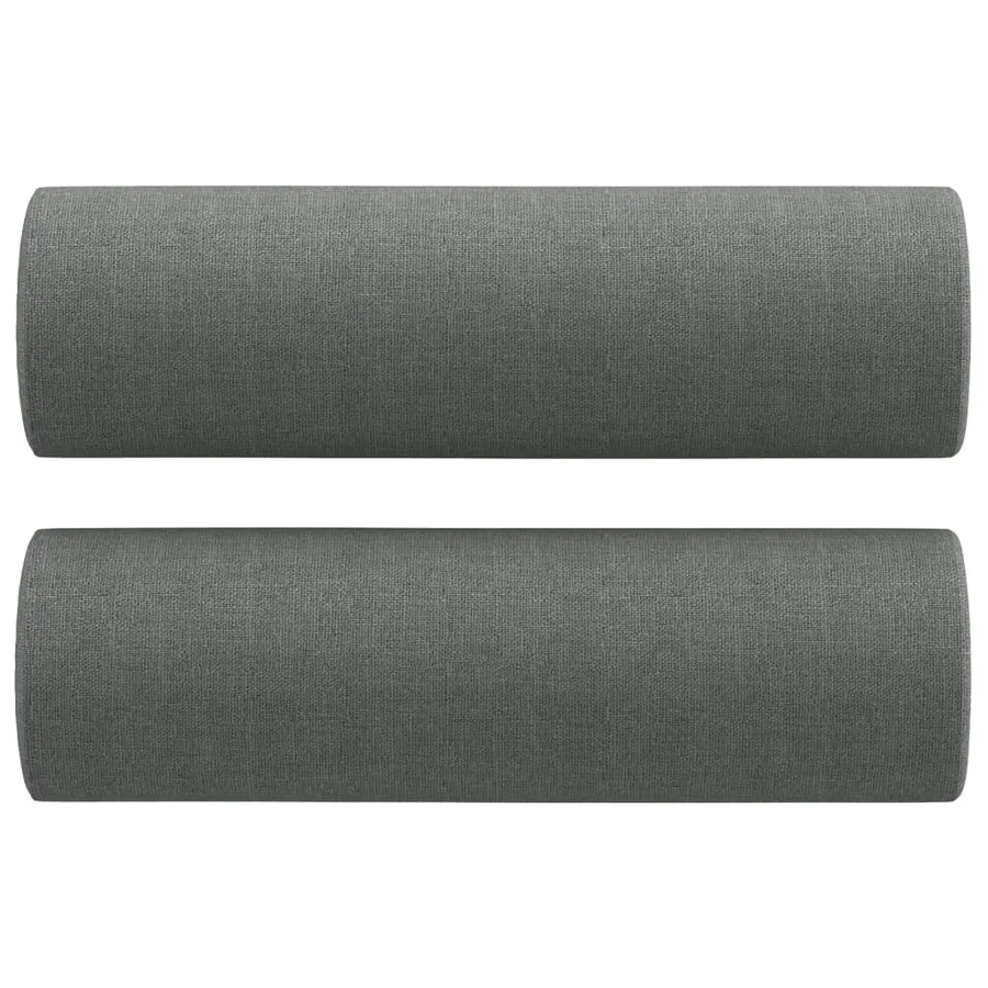 Canapé 2 places avec oreillers gris foncé 120 cm tissu - 5