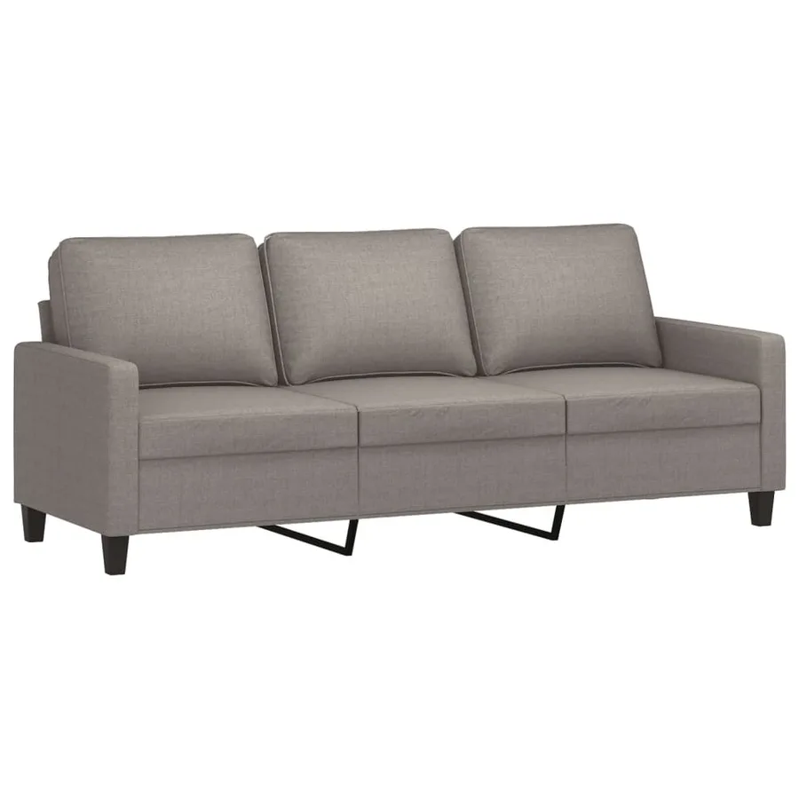 Ensemble de canapés 3 pcs avec coussins Taupe Tissu - 4