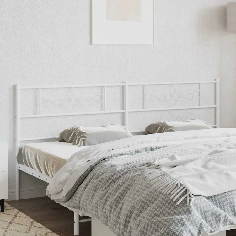 Tête de lit de remplacement métal blanc 180 cm