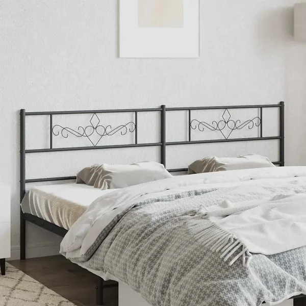 Tête de lit de remplacement métal noir 193 cm