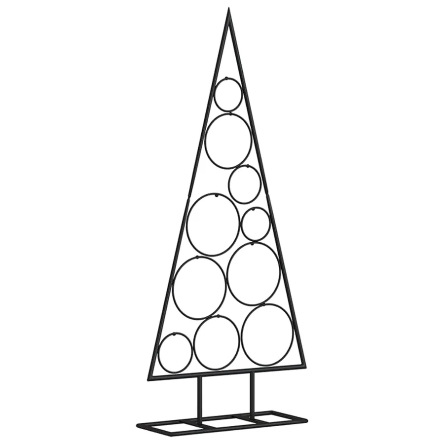 Arbre de Noël en métal pour décoration noir 90 cm - 5