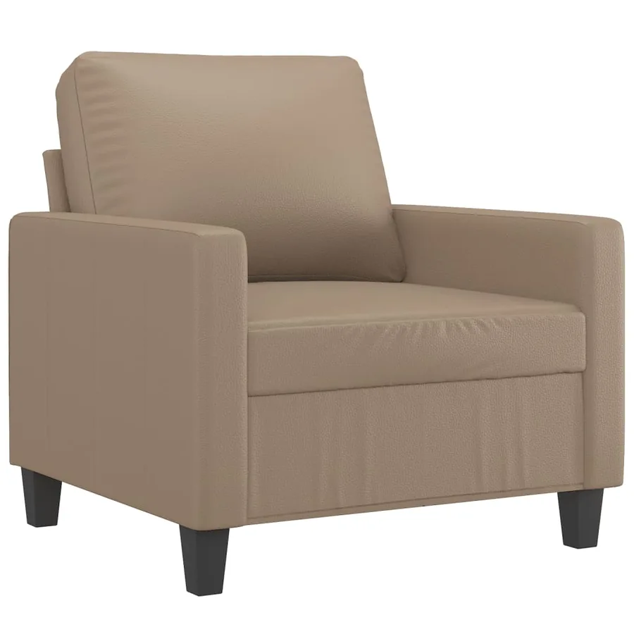 Ensemble de canapés 3 pcs avec coussins Cappuccino Similicuir - 3