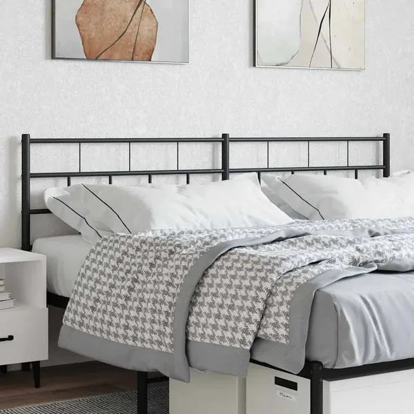 Tête de lit de remplacement métal noir 200 cm