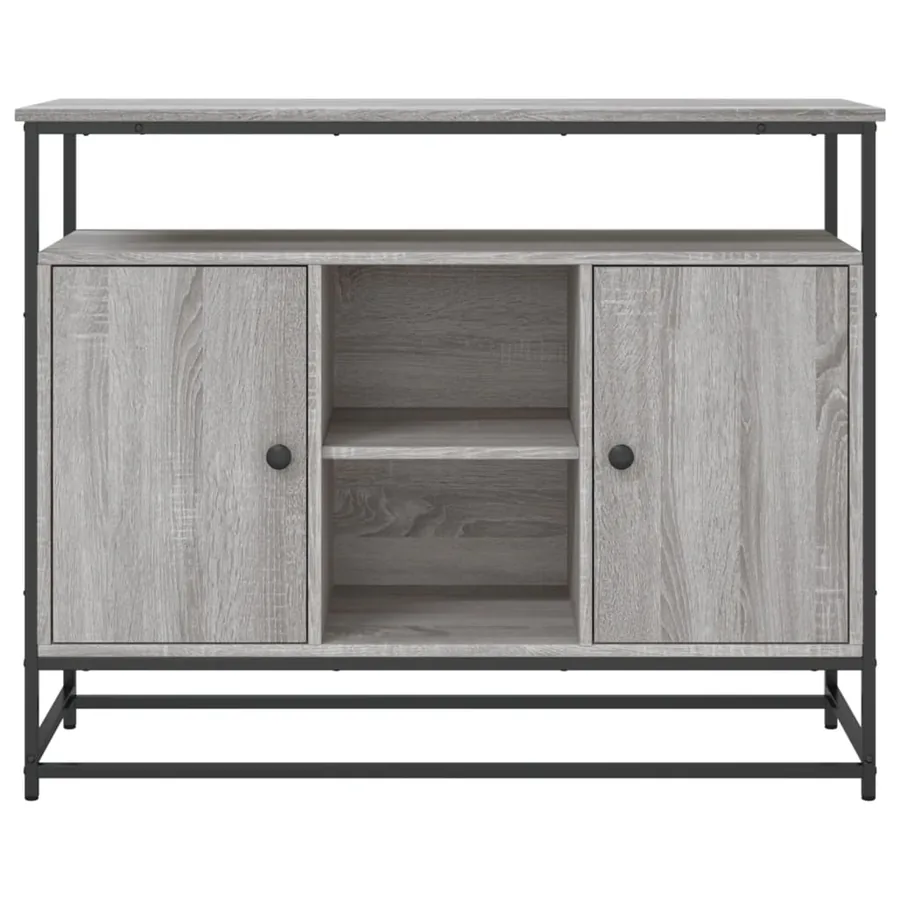 Buffet sonoma gris 100x35x80 cm bois d'ingénierie - 6
