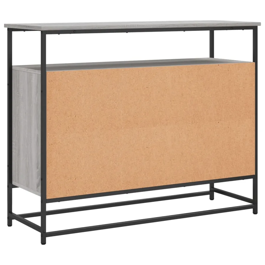 Buffet sonoma gris 100x35x80 cm bois d'ingénierie - 8