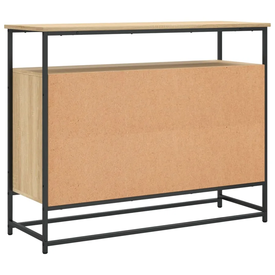 Buffet chêne sonoma 100x35x80 cm bois d'ingénierie - 8