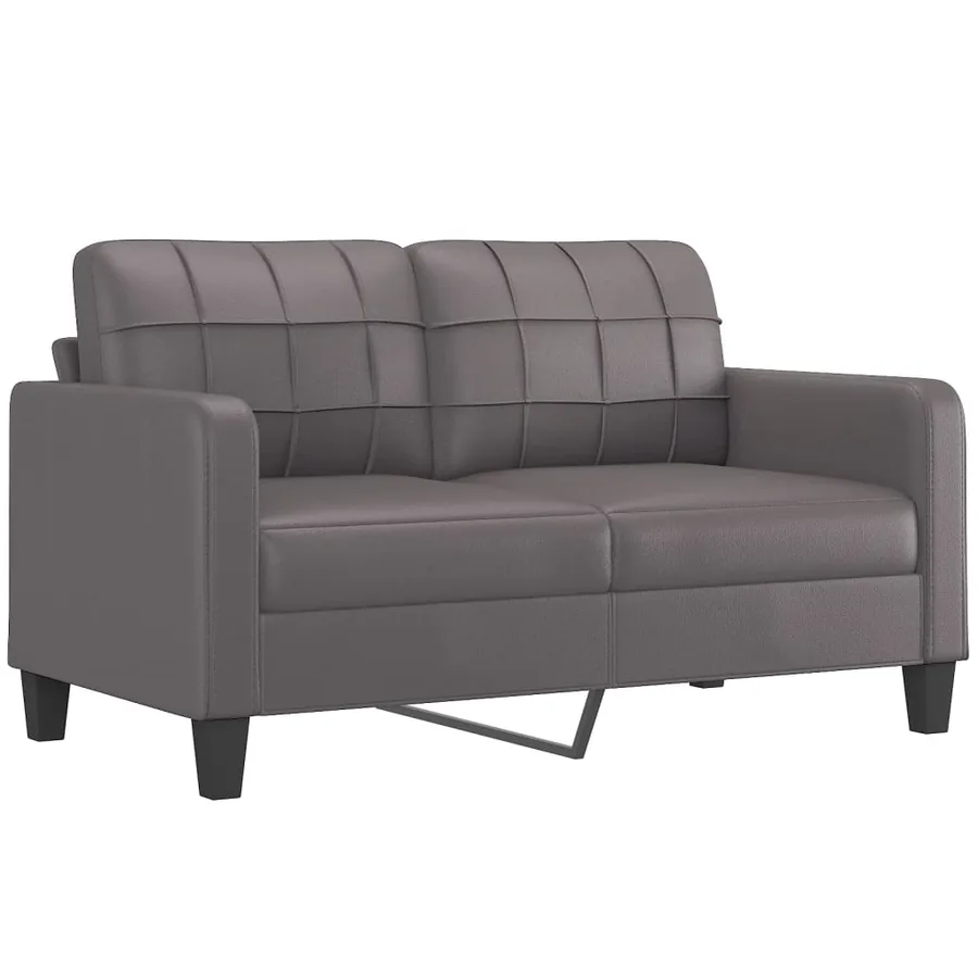 Ensemble de canapés 3 pcs avec coussins Gris Similicuir - 4