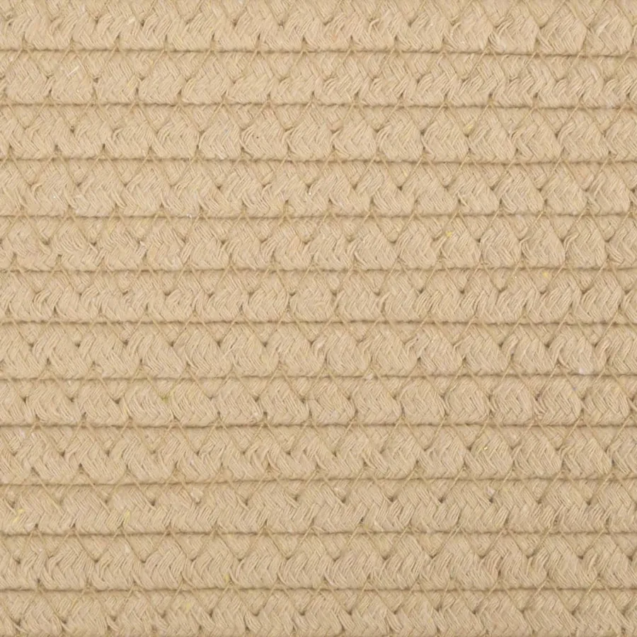 Paniers de rangement 2 pcs beige et blanc Ø28x28 cm coton - 8