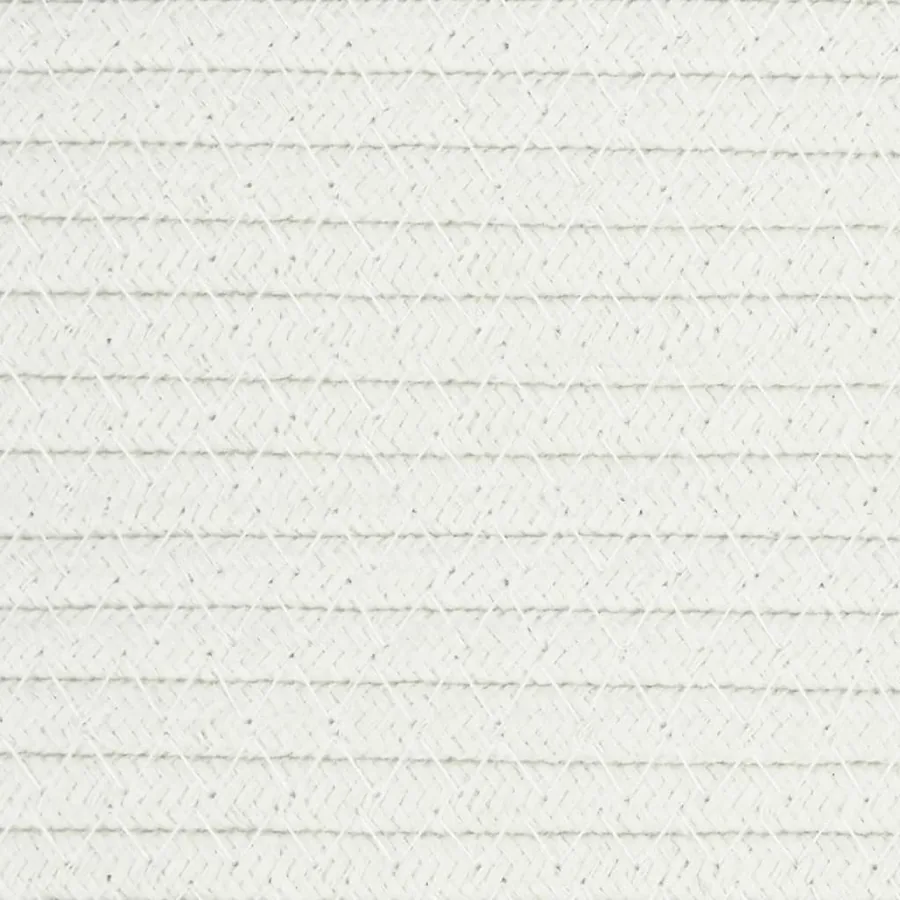 Paniers de rangement 2 pcs beige et blanc Ø28x28 cm coton - 9