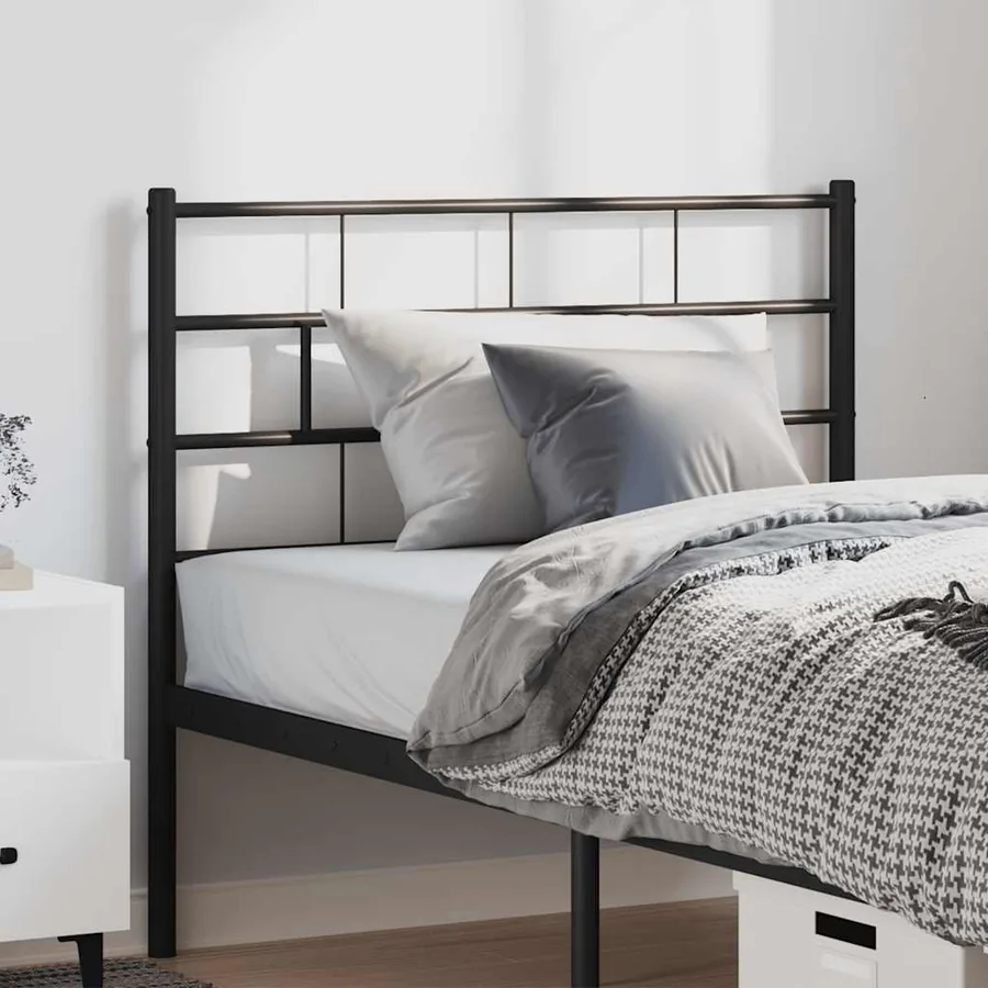 Tête de lit de remplacement métal noir 100 cm