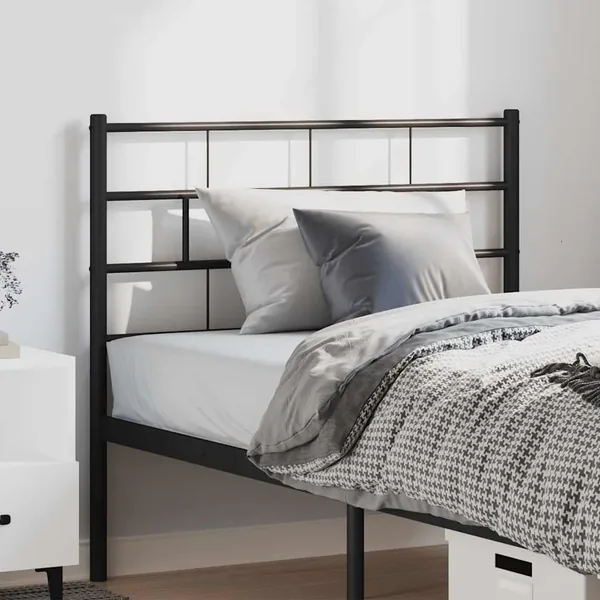 Tête de lit de remplacement métal noir 100 cm