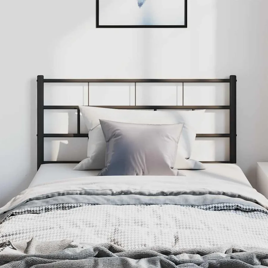 Tête de lit de remplacement métal noir 100 cm - 3