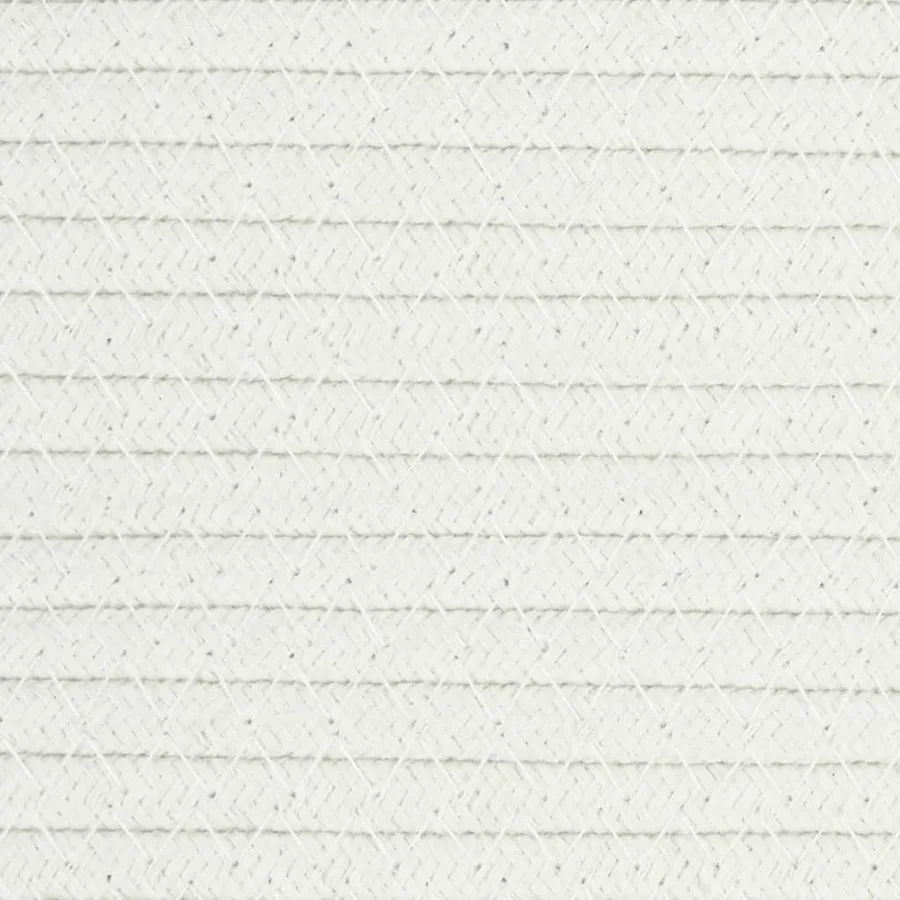 Panier de rangement marron et blanc Ø38x46 cm coton - 8