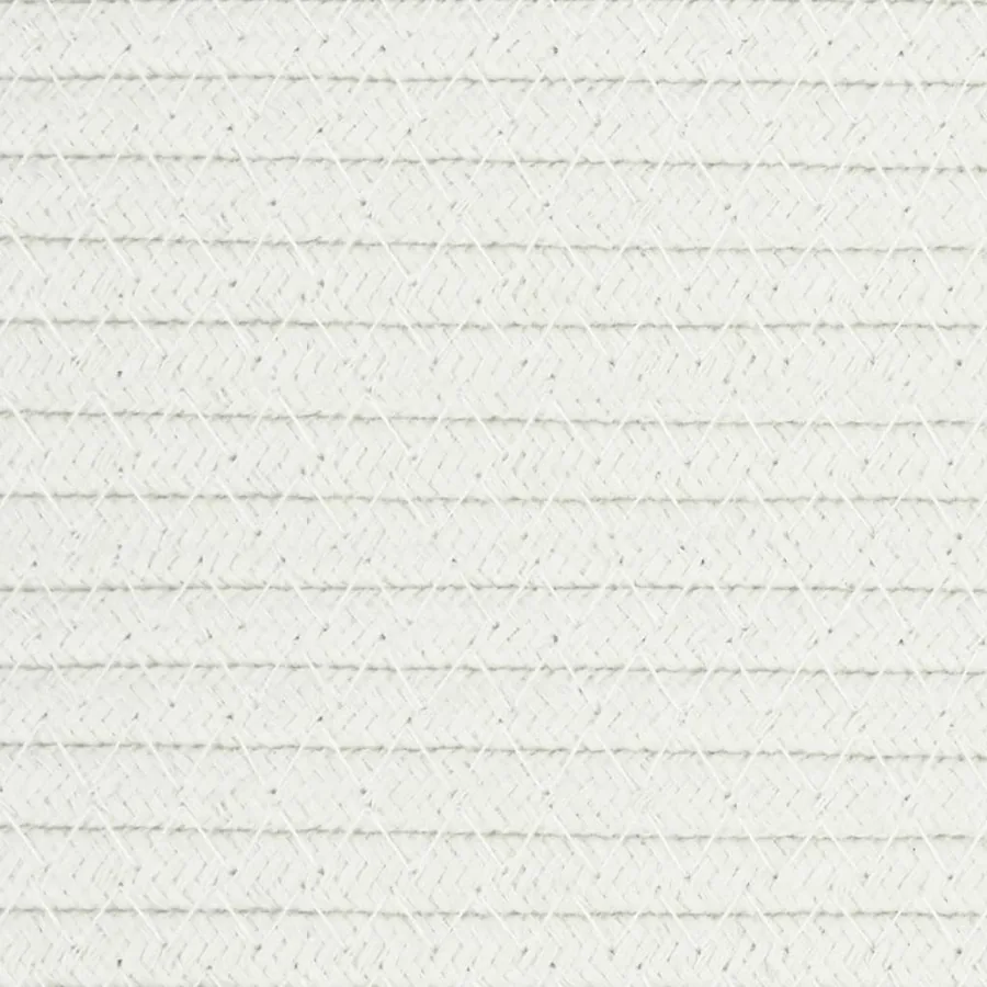 Panier de rangement gris et blanc Ø51x33 cm coton - 8