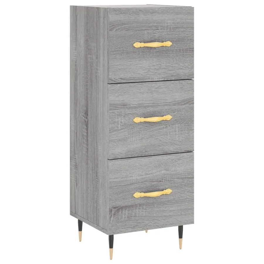 Buffet haut Sonoma gris 34,5x34x180 cm Bois d'ingénierie - 5