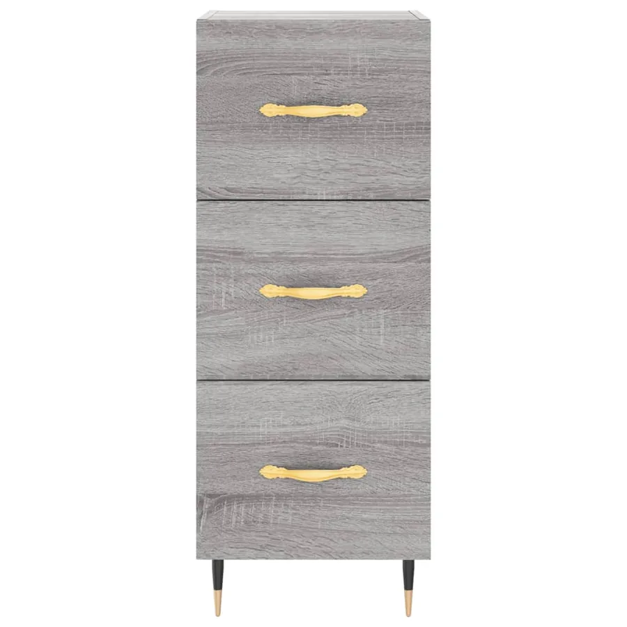 Buffet haut Sonoma gris 34,5x34x180 cm Bois d'ingénierie - 6