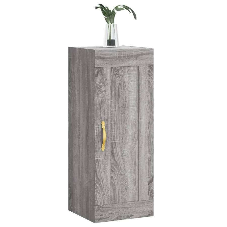 Armoire murale sonoma gris 34,5x34x90 cm bois d'ingénierie - 3