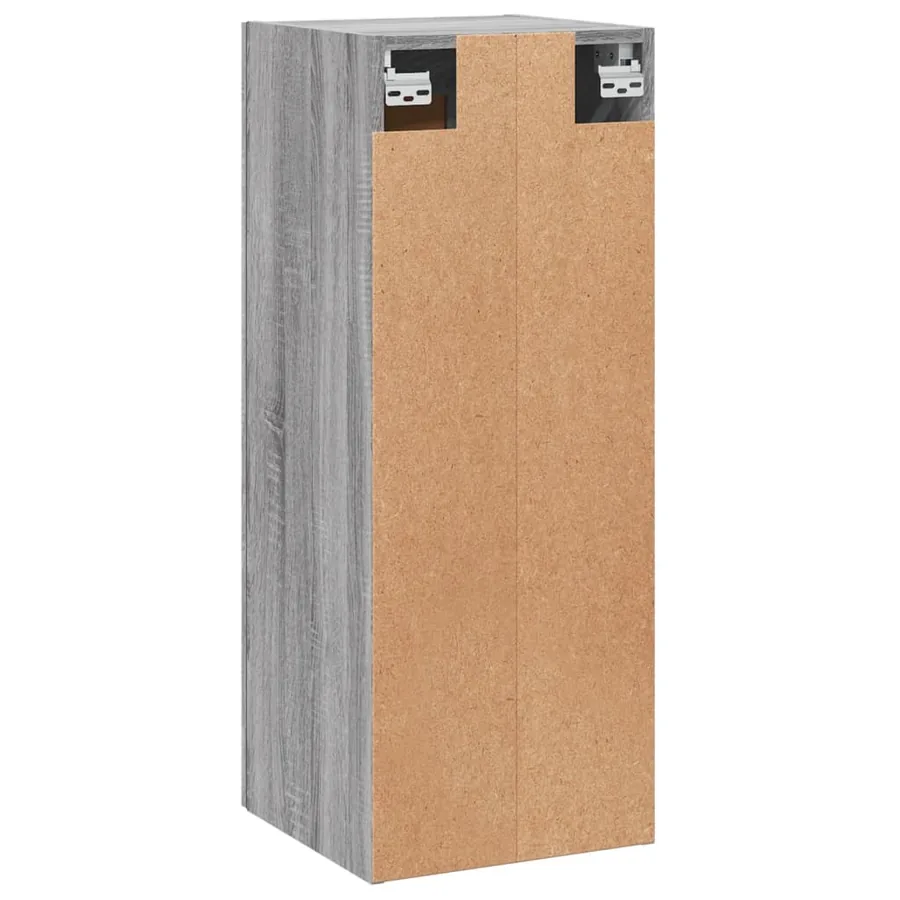 Armoire murale sonoma gris 34,5x34x90 cm bois d'ingénierie - 8