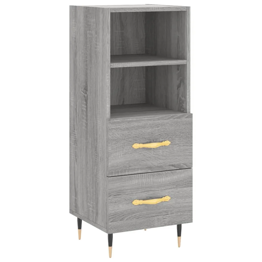 Buffet haut Sonoma gris 34,5x34x180 cm Bois d'ingénierie - 7