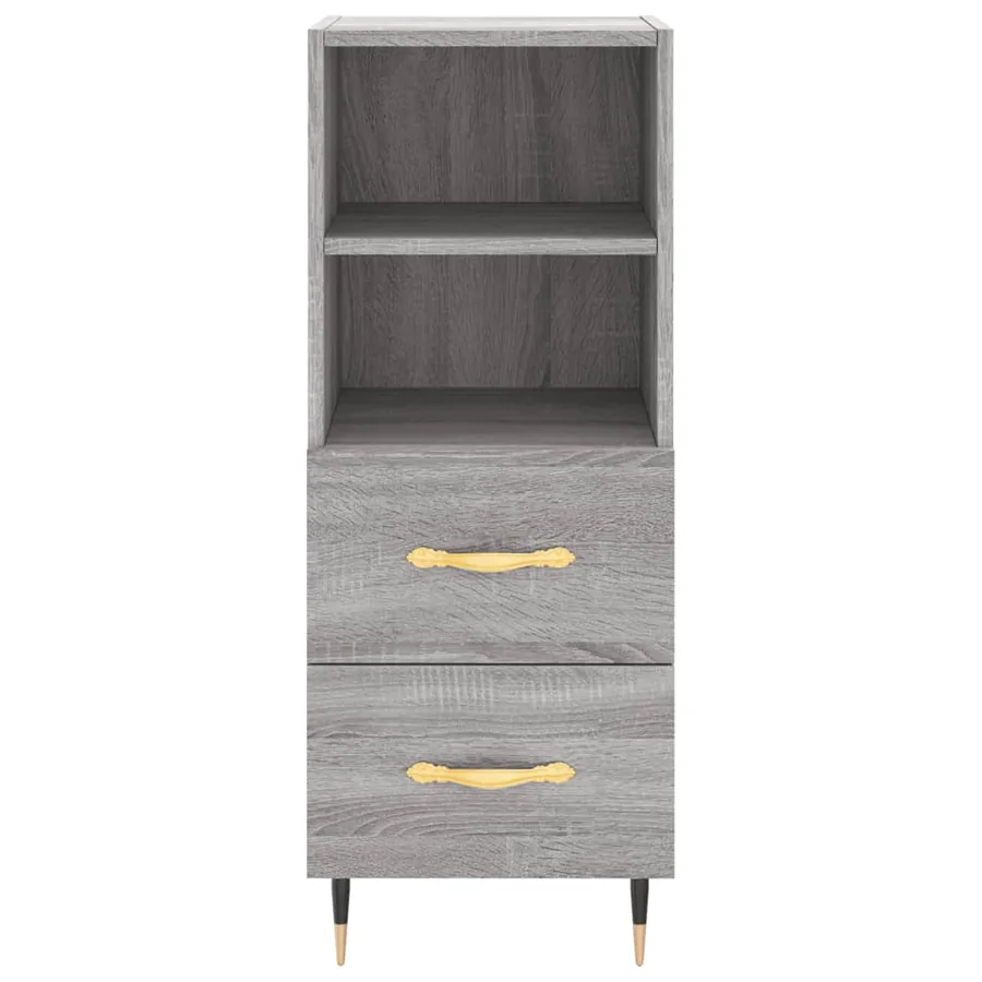 Buffet haut Sonoma gris 34,5x34x180 cm Bois d'ingénierie - 8