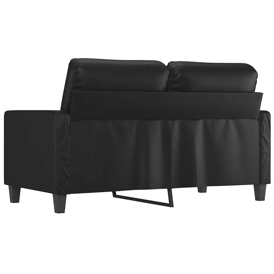 Canapé à 2 places Noir 120 cm Similicuir - 5
