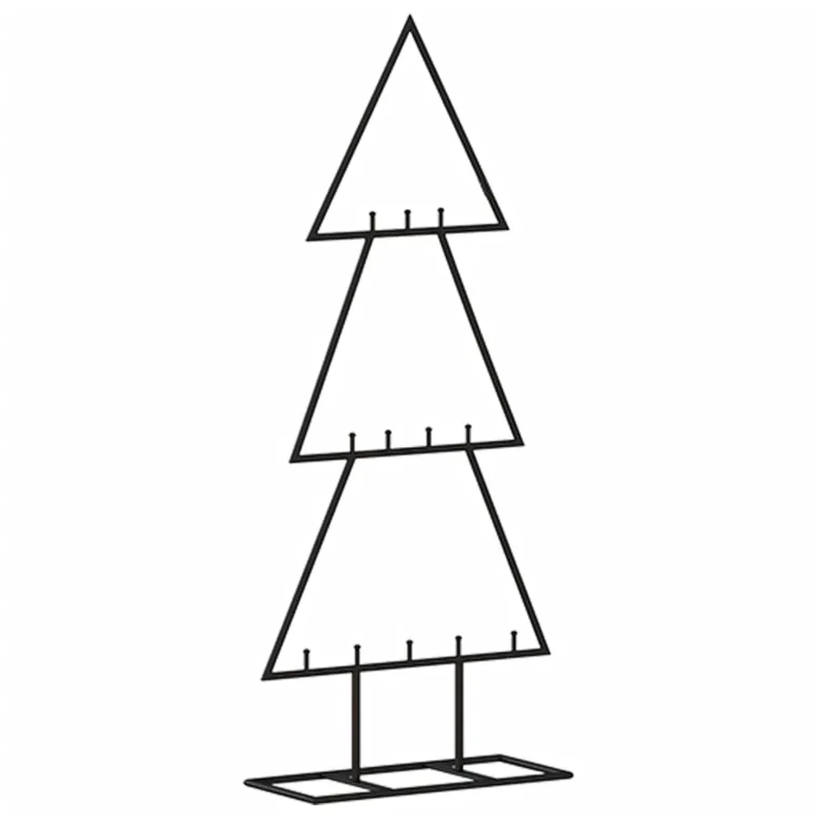 Arbre de Noël en métal pour décoration noir 60 cm - 5