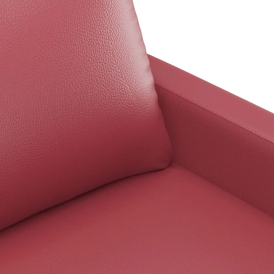 Fauteuil Rouge bordeaux 60 cm Similicuir - 6