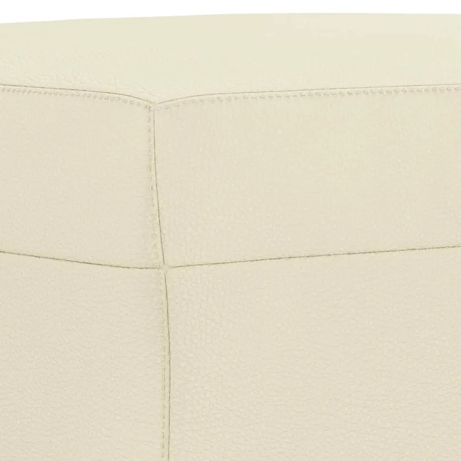 Ensemble de canapés 3 pcs avec coussins Crème Similicuir - 7