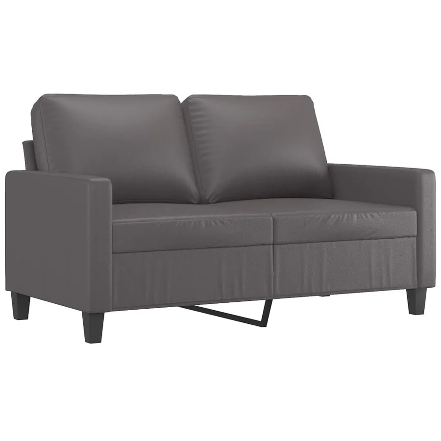Ensemble de canapés 3 pcs avec coussins Gris Similicuir - 4