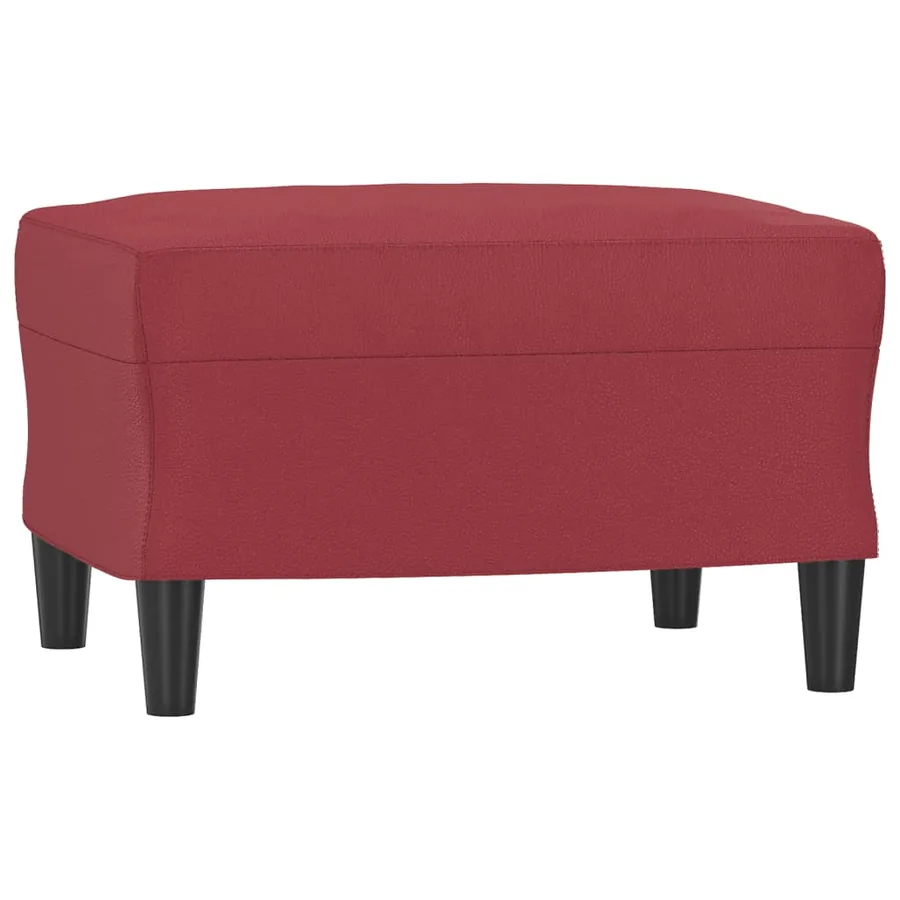 Ensemble de canapés 3 pcs et coussins Rouge bordeaux Similicuir - 5