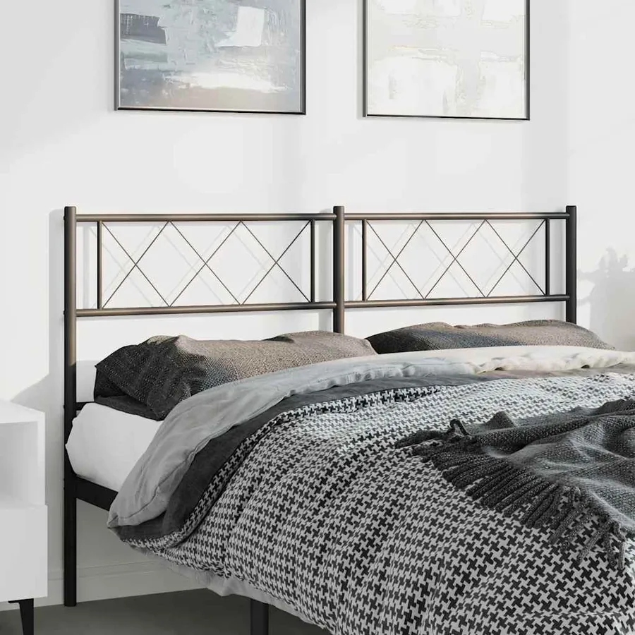 Tête de lit de remplacement métal noir 135 cm