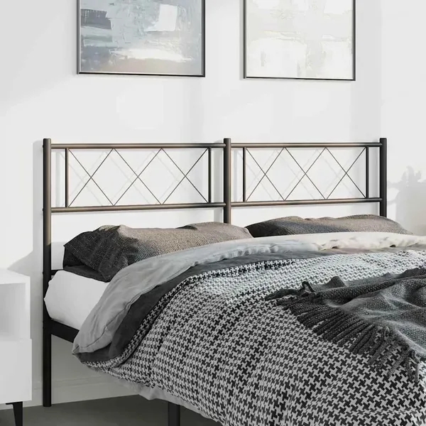 Tête de lit de remplacement métal noir 135 cm