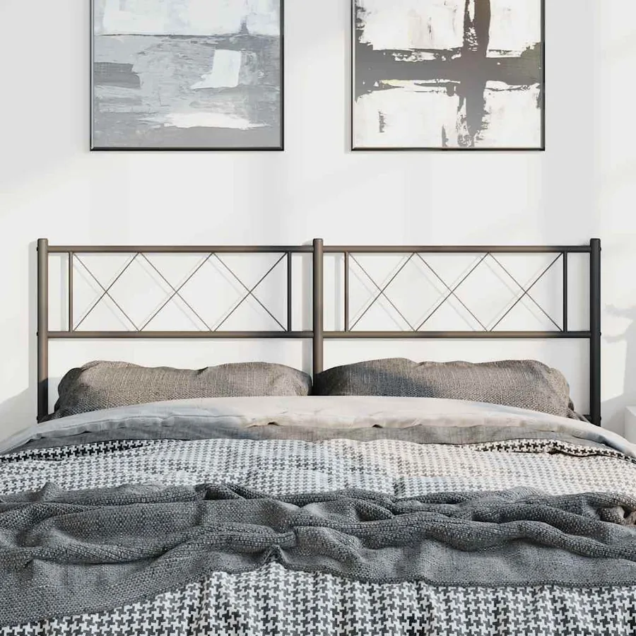 Tête de lit de remplacement métal noir 135 cm - 3