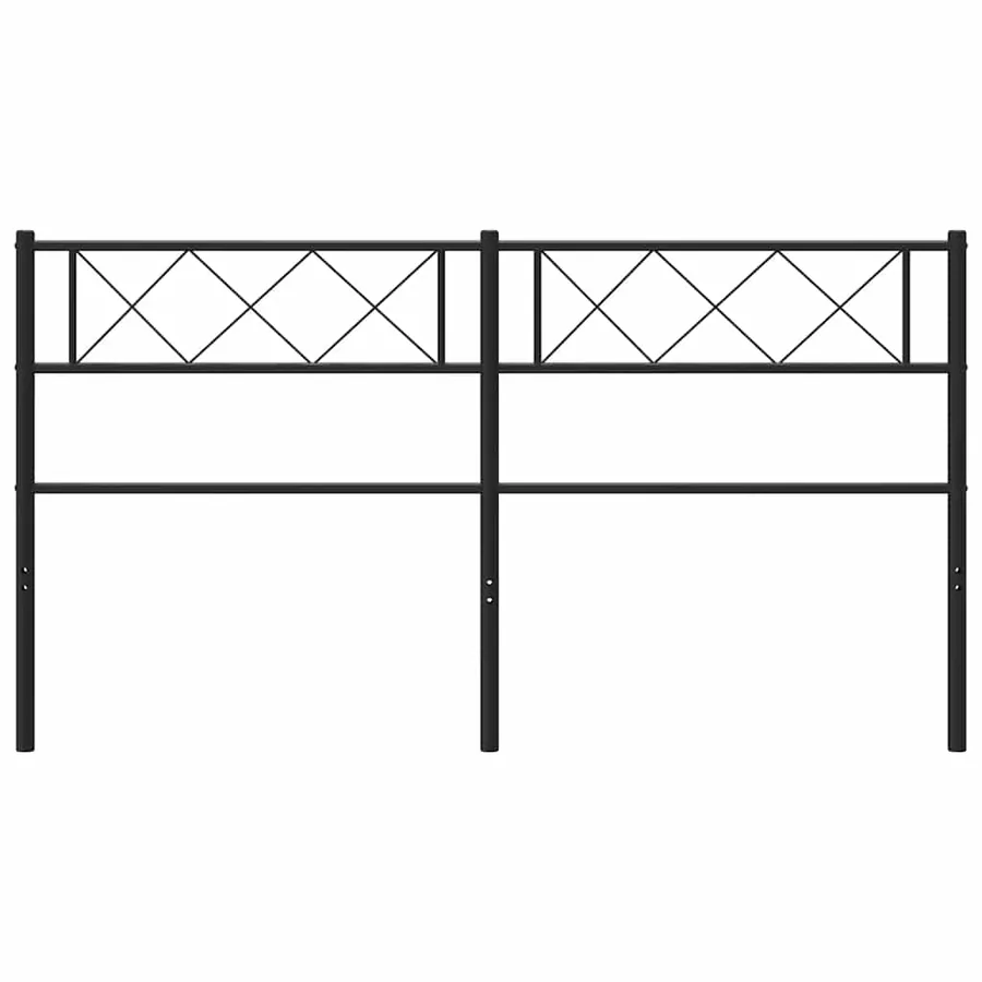 Tête de lit de remplacement métal noir 135 cm - 4