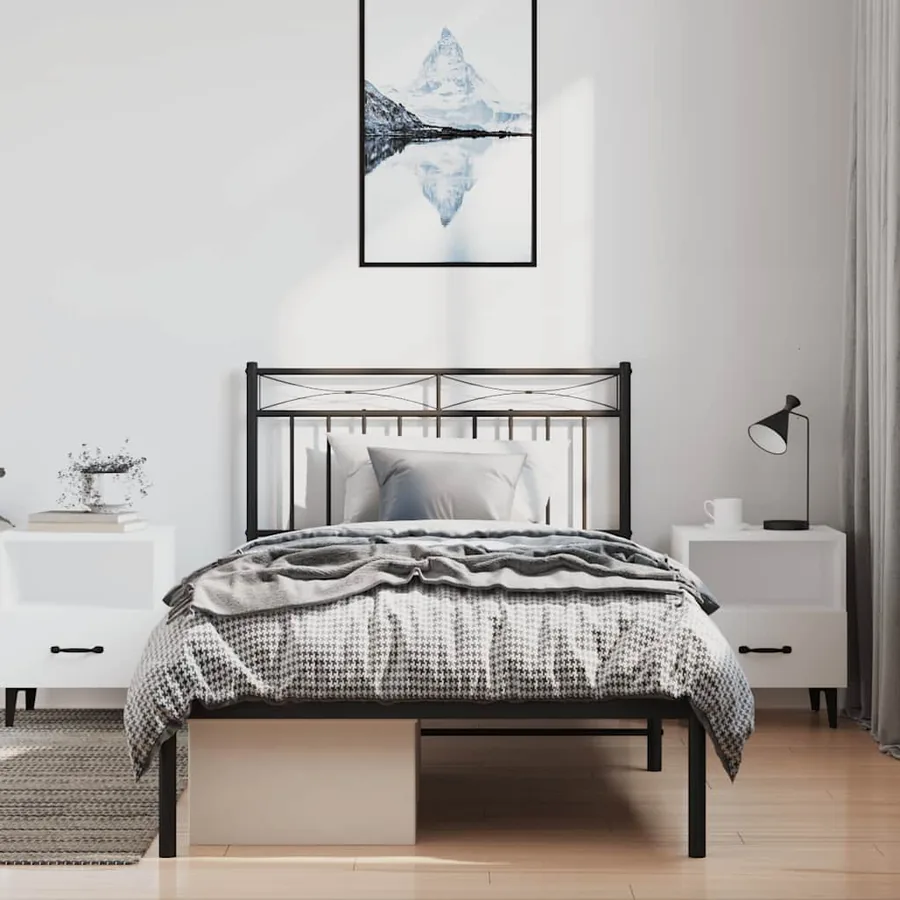 Tête de lit de remplacement métal blanc 193 cm - 3