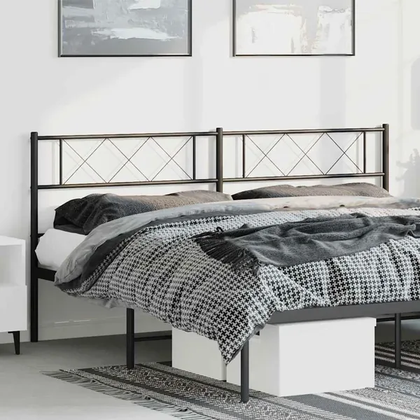 Tête de lit de remplacement métal noir 193 cm