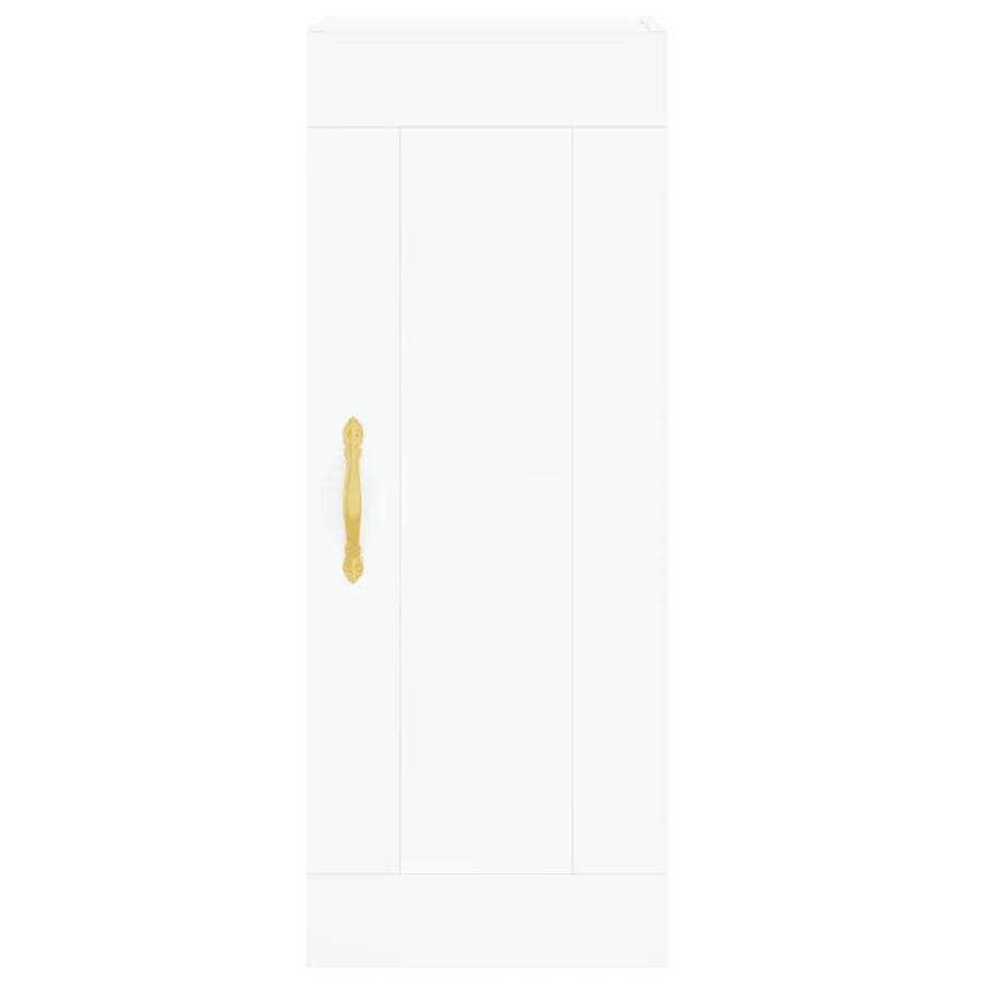 Buffet haut Blanc 34,5x34x180 cm Bois d'ingénierie - 5