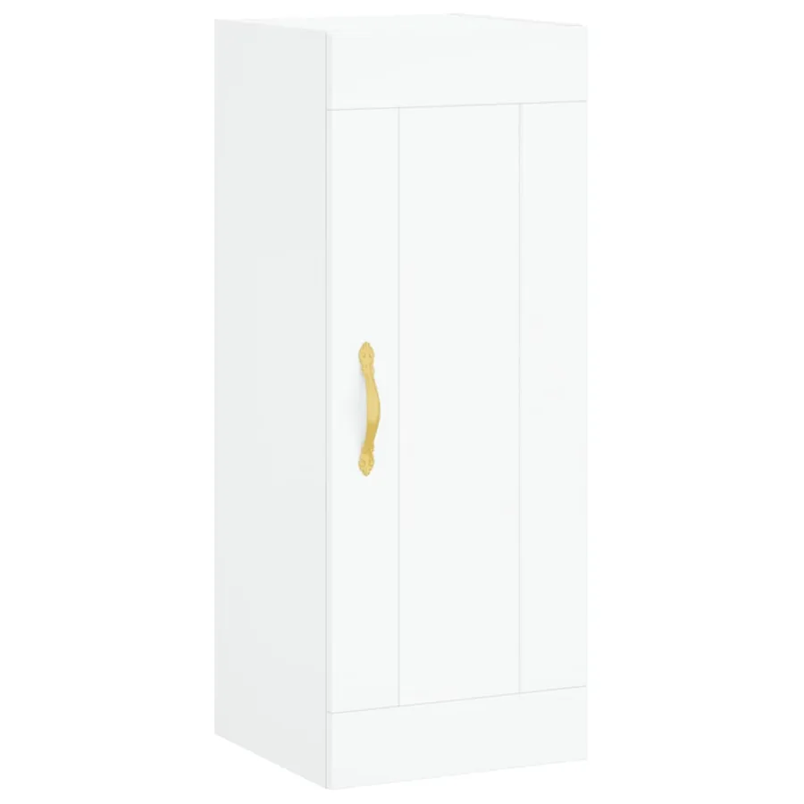 Buffet haut Blanc 34,5x34x180 cm Bois d'ingénierie - 6
