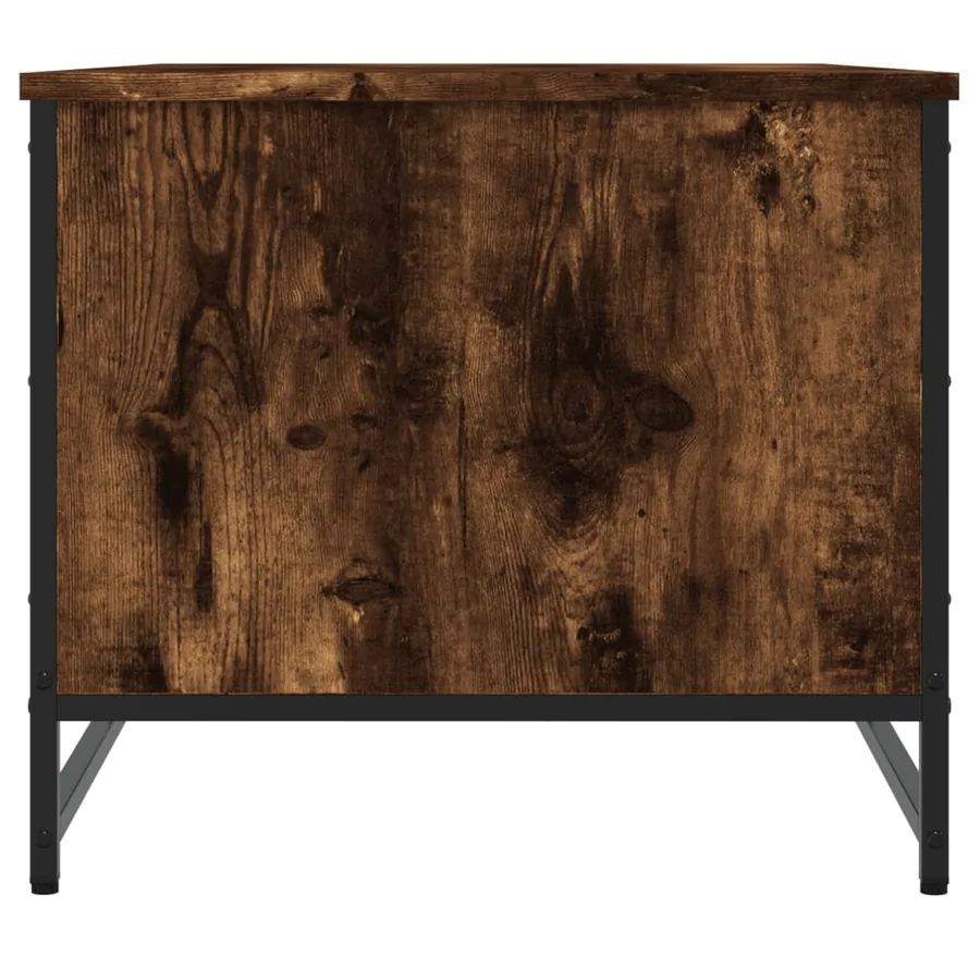 Table basse chêne fumé 85,5x51x45 cm bois d'ingénierie - 7