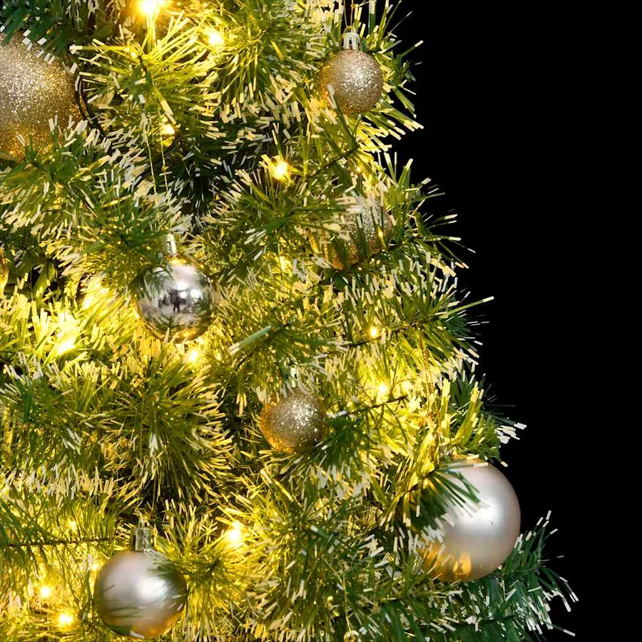Sapin de Noël artificiel 150 LED&boules&neige floquée 150 cm - 3
