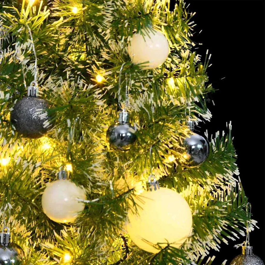 Sapin de Noël artificiel 150 LED&boules&neige floquée 120 cm - 3