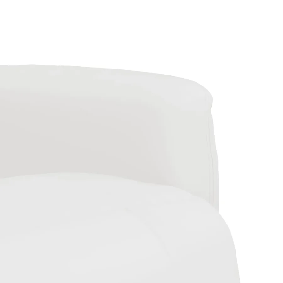 Fauteuil inclinable avec repose-pieds blanc similicuir - 7