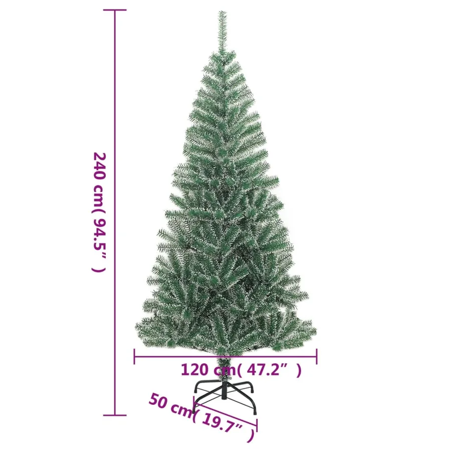 Sapin de Noël artificiel avec neige floquée vert 240 cm - 7