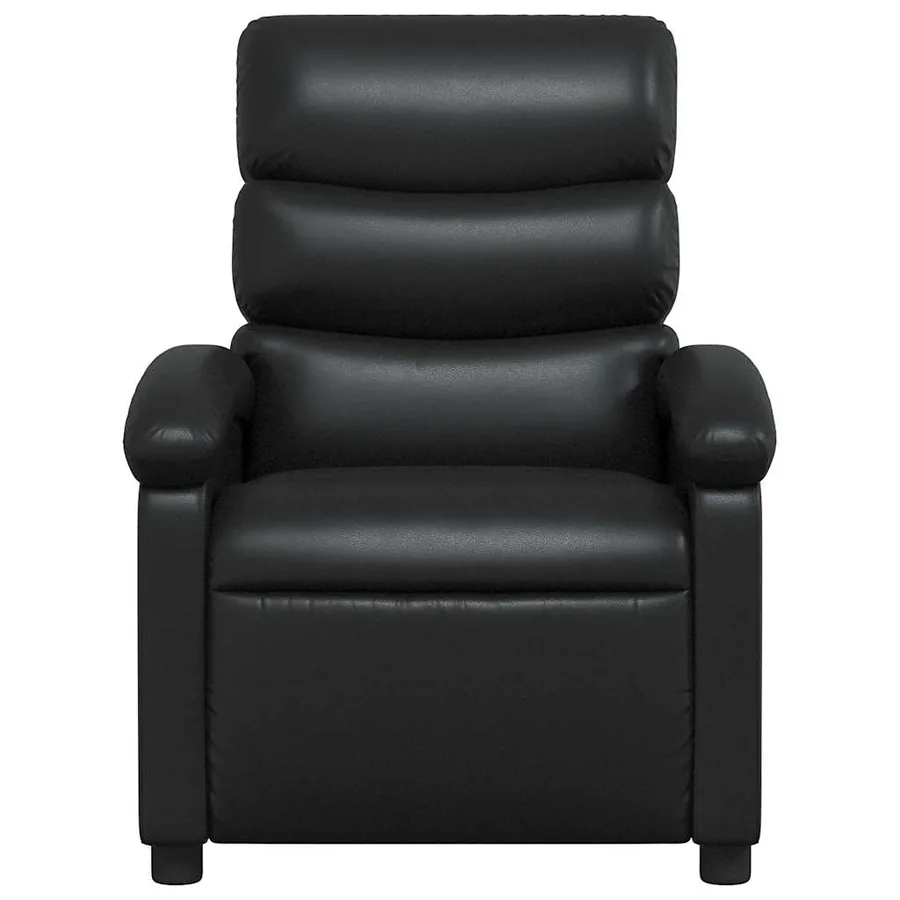 Fauteuil de massage inclinable Noir Similicuir - 5